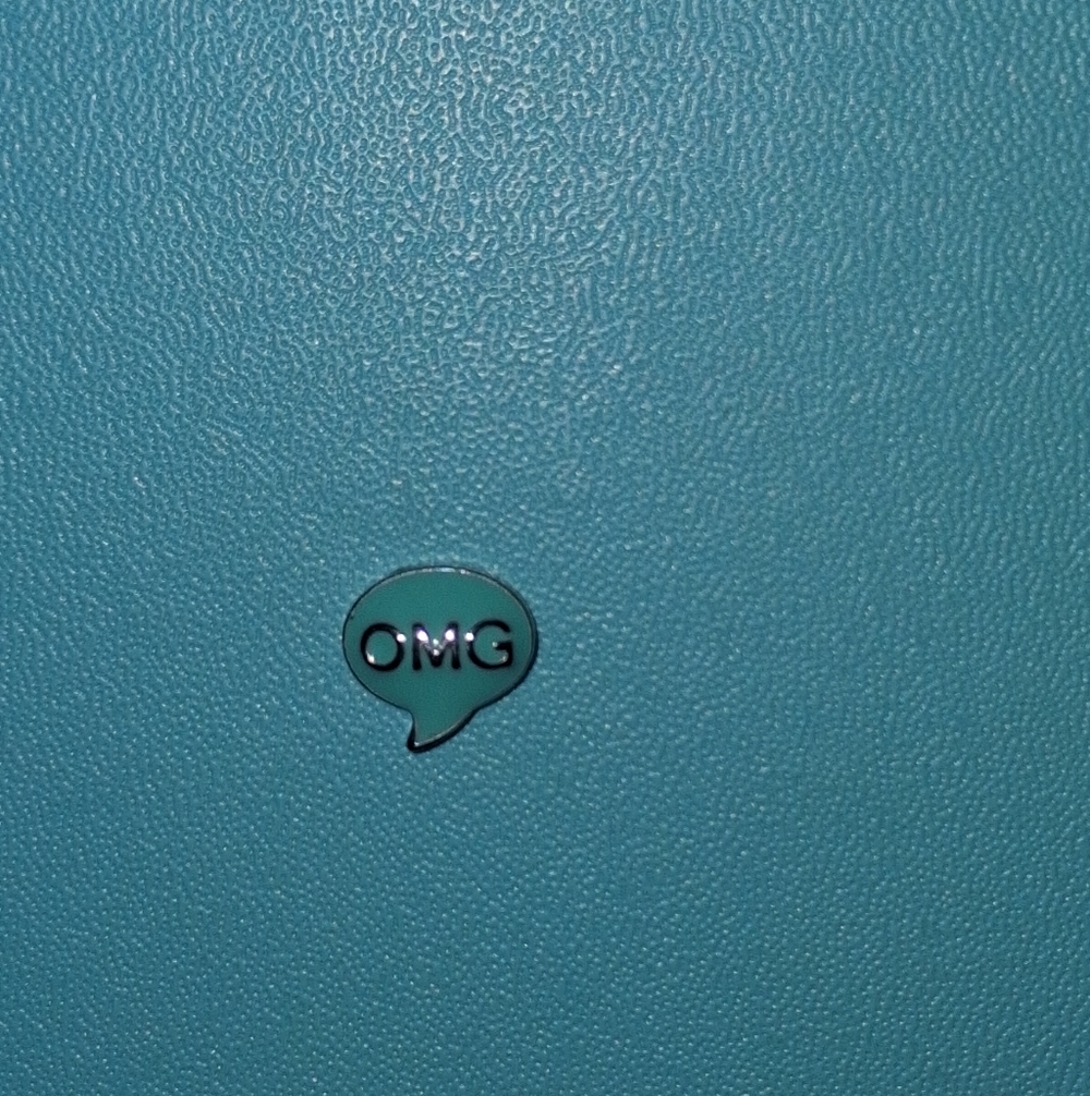 Teal OMG Speech Bubble Charm Origami Owl